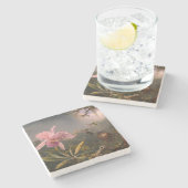 Cattleya Orchid und Three Hummingbirds (Heade) Steinuntersetzer (Seitenansicht)