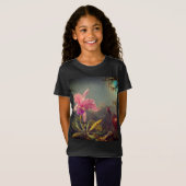 Cattleya Orchid und Three Hummingbirds Heade T-Shirt (Vorne ganz)