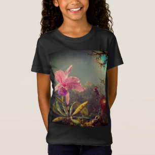 Cattleya Orchid und Three Hummingbirds Heade T-Shirt