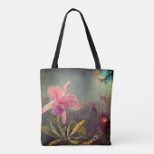 Cattleya Orchid und Three Hummingbirds Heade Tasche (Rückseite)