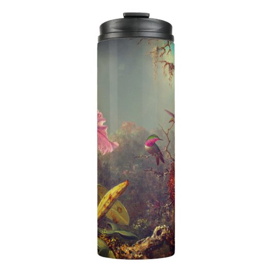 Cattleya Orchid und Three Hummingbirds Heade Thermosbecher (Vorderseite)