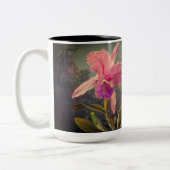 Cattleya Orchid und Three Hummingbirds Heade Zweifarbige Tasse (Links)