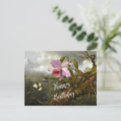 Cattleya Orchid und zwei Hummingbirds Postkarte (Stehend Vorderseite)