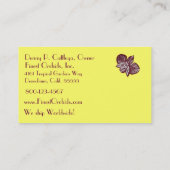 Cattleya Orchideen-Visitenkarten Visitenkarte (Rückseite)