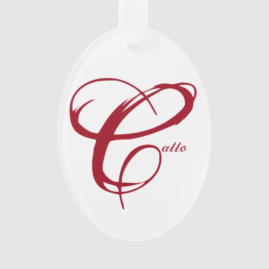 "Catto" Ornament mit "Live-Lagh-Liebe" von hinten (Vorderseite)