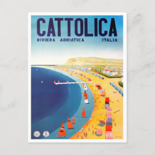 Cattolica Italien Vintage-Reise Postkarte