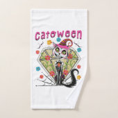 Cattoween Halloween Badhandtuch Set (Handtuch)