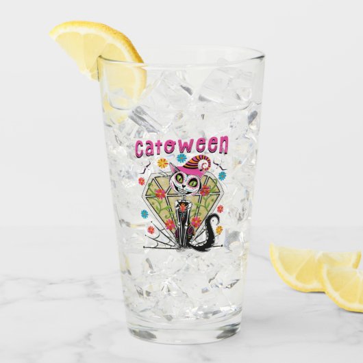 Cattoween Halloween Glas (Vorderseite Ice)