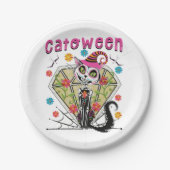 Cattoween Halloween Pappteller (Vorderseite)