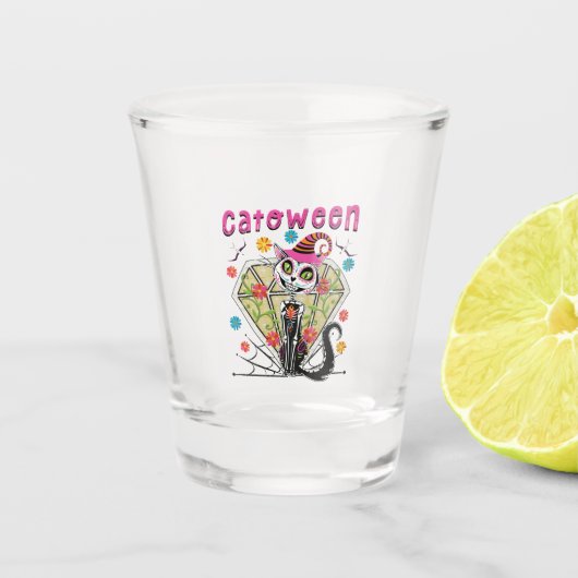 Cattoween Halloween Schnapsglas (Vorderseite)