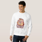 Cattuccino Connoisseur liebt Kaffee so sehr Sweatshirt (Vorne ganz)