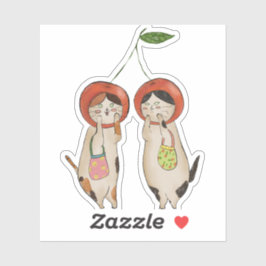 Catty Cherries Aufkleber