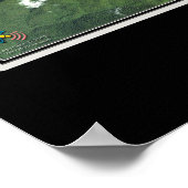 Catuge Lake North Carolina-Georgia Satellitenkarte Poster (Ecke)