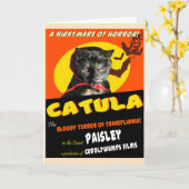 Catula Halloween Karte (Gelbe Blume)