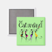 Caturday Cat Lovers Magnet (Vorderseite/Rückseite)