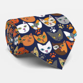 Caturday Cat Party Krawatte (Gerollt)