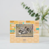 Caturday Conga Line Postkarte (Stehend Vorderseite)
