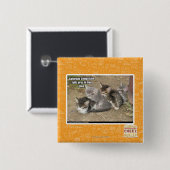 Caturday Conga-Linie Button (Vorne & Hinten)