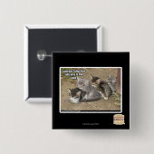 Caturday Conga-Linie Button (Vorne & Hinten)