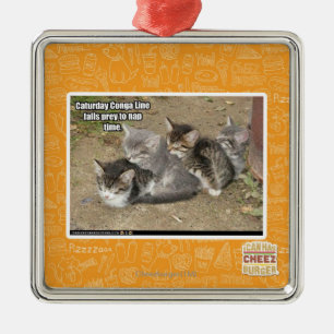 Caturday Conga-Linie Ornament Aus Metall