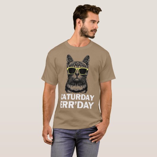 Caturday Errday With Sunglasses Graphic T-Shirt (Vorne ganz)