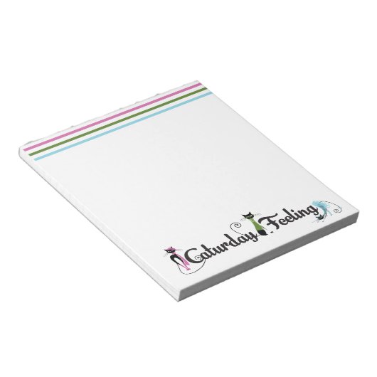 Caturday Gefühl Notepad Notizblock (angewinkelt)