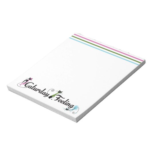 Caturday Gefühl Notepad Notizblock (Rotiert)