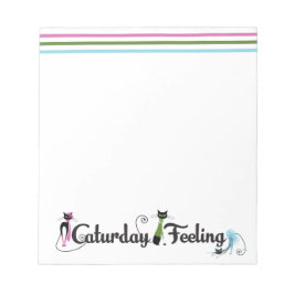 Caturday Gefühl Notepad Notizblock