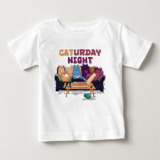 Caturday Night Baby T-shirt (Vorderseite)
