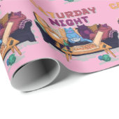 Caturday Night Geschenkpapier (Rolleneckpunkt)