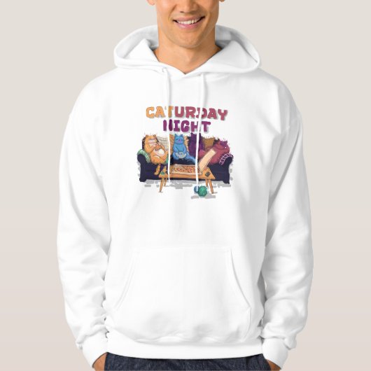 Caturday Night Hoodie (Vorderseite)