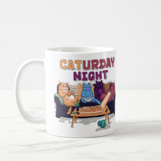 Caturday Night Kaffeetasse (Links)