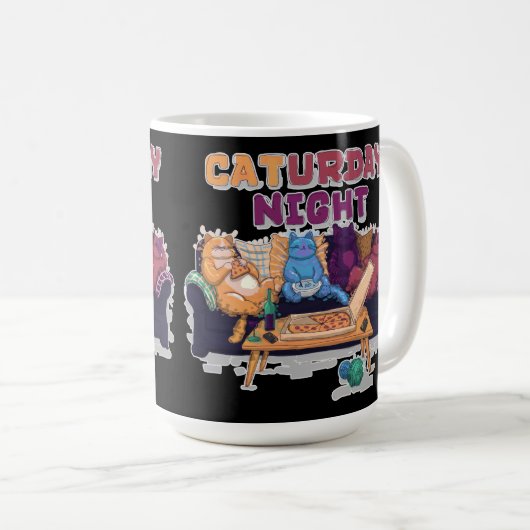 Caturday Night Kaffeetasse (VorderseiteRechts)