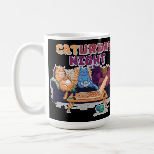 Caturday Night Kaffeetasse (Links)