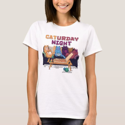 Caturday Night T-Shirt (Vorderseite)