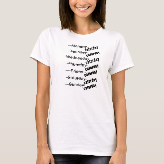Caturday tägliches lustiges T-Shirt (Vorderseite)