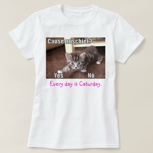 Caturday Unfug T-Shirt (Design vorne)