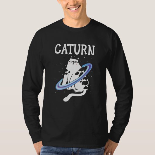 Caturn Cat Owner Outerspace Planets Astronomer Ast T-Shirt (Vorderseite)