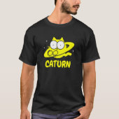 Caturn Cat  Space Saturn Doodle T-Shirt (Vorderseite)
