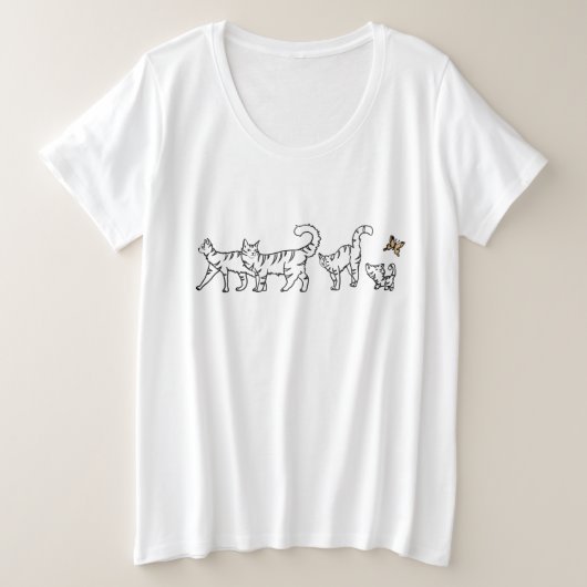 Catwalk Große Größe T-Shirt (Design vorne)
