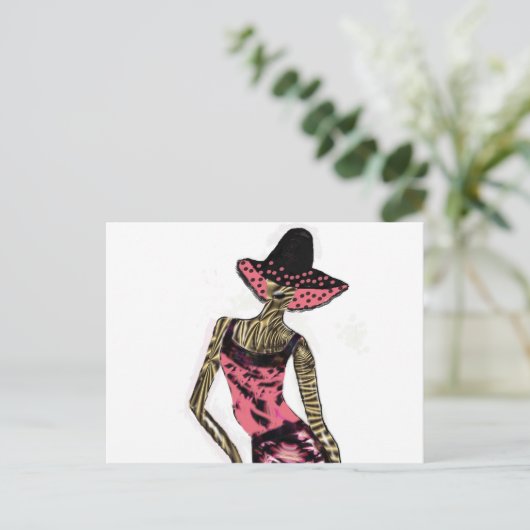 "Catwalk Model"* Postkarte (Stehend Vorderseite)