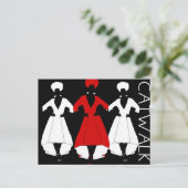 Catwalk Postkarte (Stehend Vorderseite)