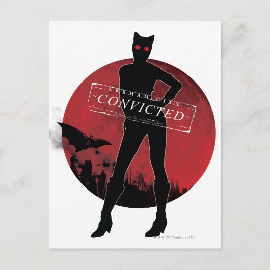Catwoman Conviced White Postkarte (Vorderseite)