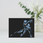 Catwoman Crouches Postkarte (Stehend Vorderseite)