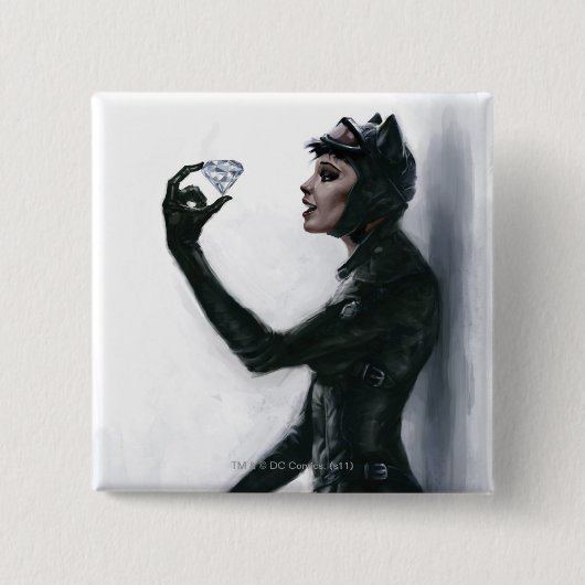 Catwoman Illustration Button (Vorderseite)