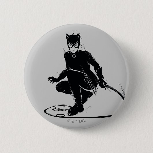 Catwoman Ink Brush Pose Button (Vorderseite)