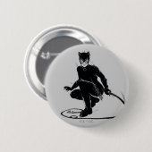 Catwoman Ink Brush Pose Button (Vorne & Hinten)