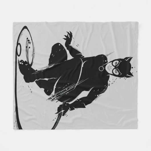 Catwoman Ink Brush Pose Fleecedecke (Vorderseite (Horizontal))