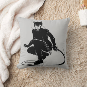Catwoman Ink Brush Pose Kissen
