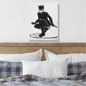 Catwoman Ink Brush Pose Leinwanddruck (Insitu (Schlafzimmer))